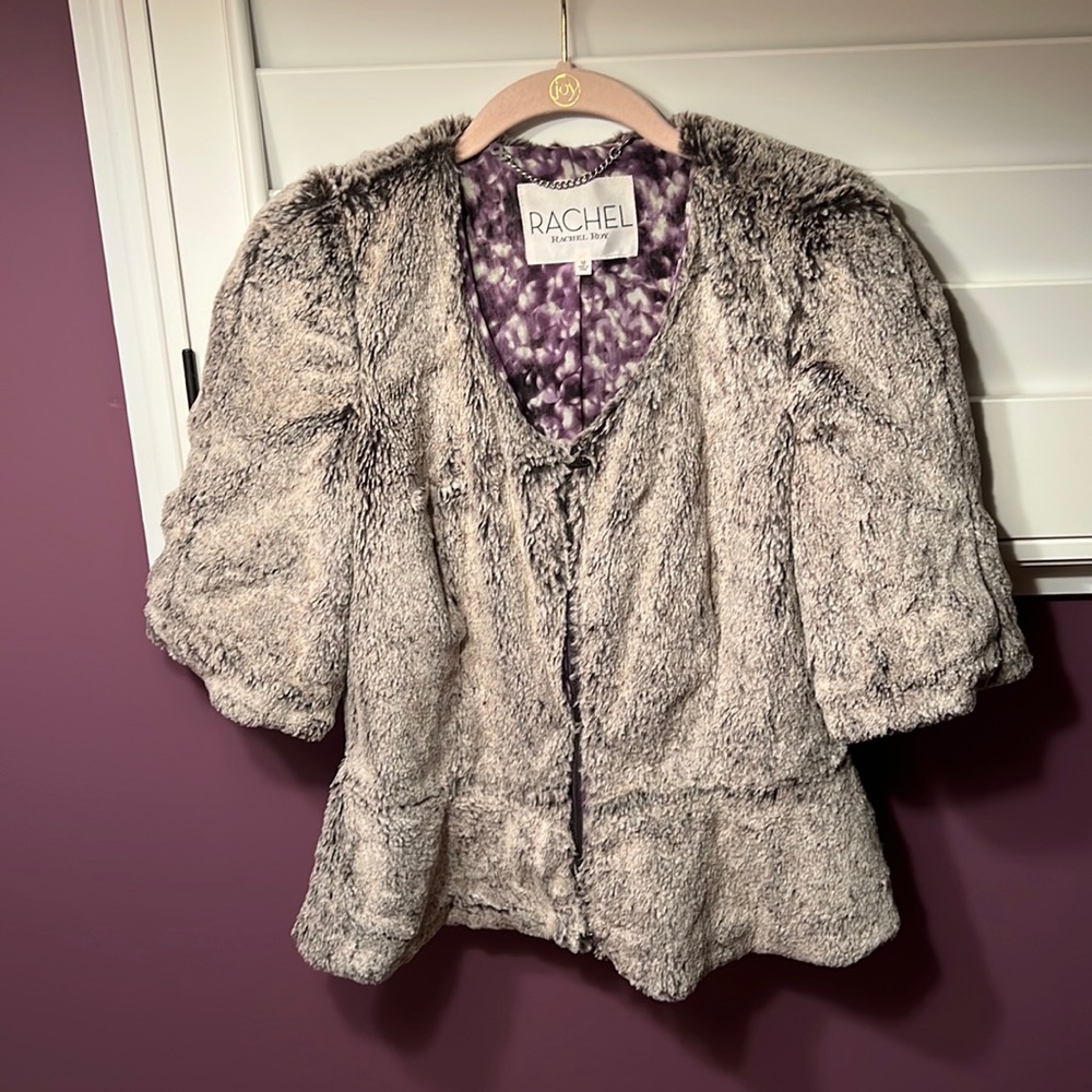 Rachel Roy faux fur blazer, size M